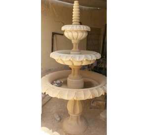 Fuente de Jardín Moderna de Mármol Marrón de Alta Demanda con Cascada LED, Acabado Mate, Diseño Duradero de 5 Pies - Product Image 2