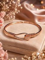 Belladec BI-WT741 - Brazaletes Clásicos Hechos a Mano de Cobre Puro para Mujer, Joyería Ayurvédica Curativa, Brazalete Ajustable, Diseño Rojo