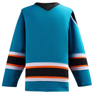 Uniforme de hockey de poliéster multicolor transpirable, hecho a medida y de alta calidad, talla grande para entrenamiento. - Product Image 1