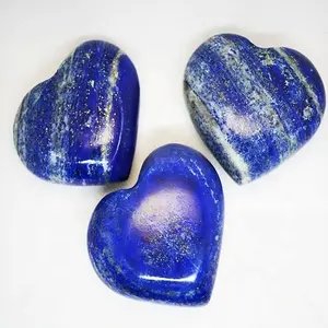 Mới nhất lapislazuli Quán Rượu trái tim bán buôn pha lê thủ công mỹ nghệ đá tự nhiên Chakra Reiki đá Tình yêu món quà khoáng sản Đá Quý Phong Thủy Trái Tim