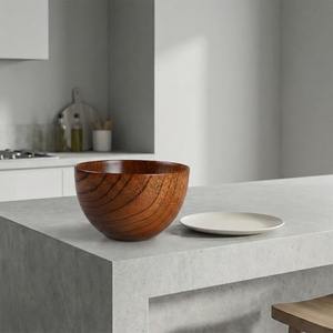 Élégants ensembles de bols et plateaux de service faits à la main en bois d'acacia ou de manguier, écologiques, pour les événements de mariage, la salle à manger à domicile, la vaisselle - Product Image 4