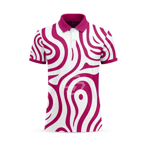 Chemises polo de performance unisexes en gros, OEM, avec impression personnalisée, tissu extensible, chemises polo de golf athlétiques pour hommes - Product Image 1