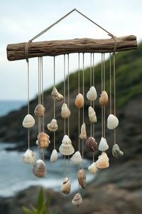 Handmade Natural Seashell <b>Wind</b> <b>Chime</b> Coastal Boho Hanging Ornament for Home Garden Balcony Decoration Wholesale Vietnam - Product Image 4