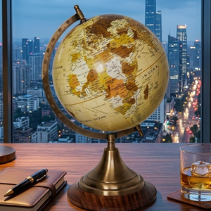 ลูกโลกตั้งโต๊ะทันสมัยพร้อมขาตั้งเหล็กและพลาสติก |   ลูกโลกแผนที่โลกตกแต่งสำหรับโต๊ะทำงาน ห้องอ่านหนังสือ และตกแต่งภายในบ้าน - Product Image 4