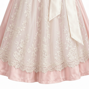 Vestido Dirndl Rosa Pastel OEM, Traje Tradicional Bávaro, Ropa de Oktoberfest para Mujer, Delantal de Encaje, Fabricante de Vestidos Folclóricos Alemanes - Product Image 6