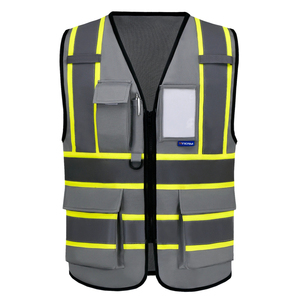 Chaleco de Seguridad Reflectante de Alta Visibilidad Personalizado, Ropa de Trabajo Transpirable de Malla con Logotipo, Chaleco de Alta Visibilidad para Hombre - Product Image 4