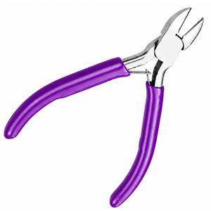 Mini-pinces coupantes à poignée violette, micro-coupe-fils de précision, outil de bijouterie et d'artisanat, cisailles à fil souple, acier durable - Product Image 2
