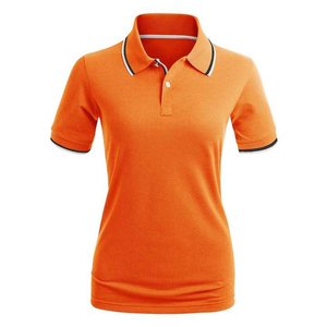 Camisas de Trabajo de Alta Calidad con Cuello Polo de Algodón y Poliéster, Camisa Polo de Golf para Mujer, Ajustada y Elástica - Product Image 1