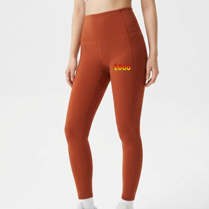 Fabricant OEM – Leggings de yoga taille haute pour femme, haute qualité, avec logo personnalisé, design sans couture et blocs de couleur - Product Image 4