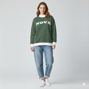 Comfort Wear Women Oversized Long Knitted Mockneck Pullover Casual Winter Loose Fit Street Fashion <b>Top</b> Front for Daily Comfort - Product Image 1