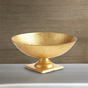 Bols à pieds en métal doré Bols ronds à pieds dorés - Product Image 4