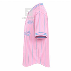 T-shirt personnalisé de la sororité Gamma Phi Delta, manches courtes, logo sur le devant, chemise rayée bleu ciel et rose pour femme, vêtements grecs - Product Image 4