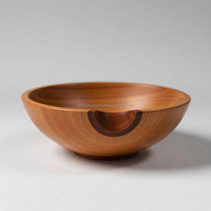 Bol décoratif en bois d'acacia NatureNest |   Pièce d'accentuation artisanale haut de gamme pour la décoration intérieure moderne et naturelle - Product Image 5