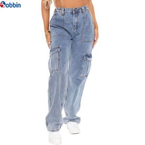 Pantalones Vaqueros Anchos de Mezclilla para Mujer, Estilo Boyfriend, Cintura Alta, Bolsillos Clásicos, Casual - Product Image 1