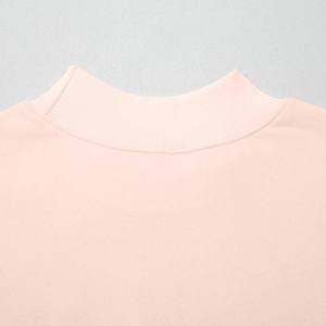 Sudadera de cuello alto para mujer, holgada, con hombros caídos, rosa, con estampado BLESSED, de forro polar - Product Image 5