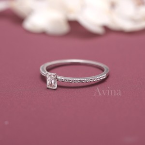 IGI Certified Radiant Cut Diamond <b>Solitaire</b> Pavé Engagement <b>Ring</b> in Solid 925 Sterling <b>Silver</b> - Product Image 2