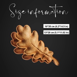 Assiettes en bois en forme de feuille, faites à la main, design rustique, pour servir des desserts, des fruits secs et des collations légères, avec une esthétique naturelle. - Product Image 3