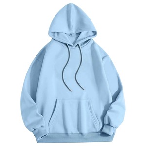 Sudaderas con Capucha para Hombre al por Mayor, Mezcla de Algodón, Estilo Casual, Fabricación OEM a Granel, Unisex, Azul Claro - Product Image 5