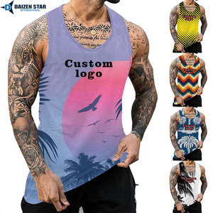 Breathable Mens Tank Top Sleeveless Fitness Gym Shirt Custom Sportswear - Product Image 2