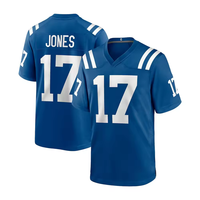 Ventes en gros de maillots de football américain de haute qualité et bon marché, broderie, Indianapolis 17 Daniel Jones, short de match d'équipe, 100% polyester