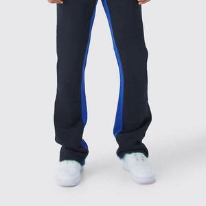 Custom OEM Cotton Made Logo Printed Men Flared <b>Tracksuits</b> / Puff Print Adult Size Cotton Fleece Men Flared Pants and Hoodies Set - Product Image 4