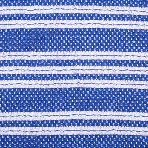 Tissu en crochet gaufré bleu et blanc peigné de qualité supérieure, motif floral, léger et respirant, pour vêtements de filles et décoration intérieure - Product Image 1