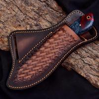 Couteau de chasse et de dépecage artisanal de qualité industrielle Nordic Forge avec lame à râper et manche en résine 8 pouces pour le camping et l'EDC