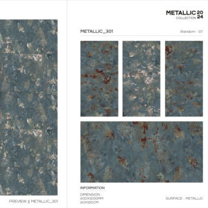 กระเบื้องพอร์ซเลนเมทัลลิกอัลฟ่า 600x1200 ขนาดใหญ่พิเศษ ผิวมันเงา พรีเมียม สำหรับตกแต่งผนังและพื้น ภายในและภายนอกอาคาร ดีไซน์ทันสมัย รุ่นพลัส อีลิท - Product Image 1