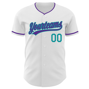 Custom White Full Button Baseball Jersey-Lightweight Moisture Wicking 100% Polyester Breathable Printed Unisex Adult - Product Image 2