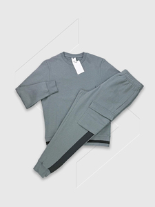 Unisex Pure Cotton Winter Sportswear Set with Half Zip Sweatshirt, Modern 2 Piece Running Fitness <b>Tracksuit</b> - Product Image 6