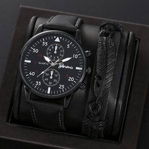 Reloj de Hombre de Cuero, Reloj Formal Analógico de Cuarzo para Negocios NW1341 - Product Image 1