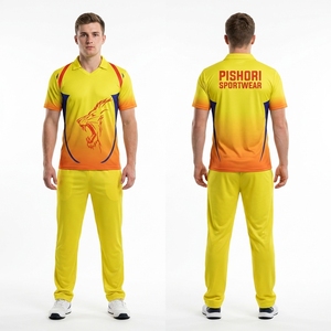 Custom Teal <b>Black</b> Dynamic Cricket Uniform Lightweight Polyester Printed Jersey Plus Coordinated Pants - Product Image 5
