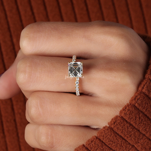 Anillo de Compromiso con Diamante Cultivado en Laboratorio, Corte Asscher, Certificado IGI, 1.5 Quilates, Oro de 14K - Product Image 2
