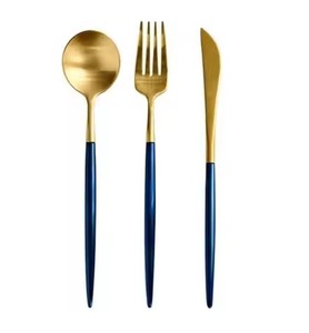 Modern Luxury Metal Cutlery Set Stainless Steel <b>Flatware</b> for Elegant Dining Table and Kitchen Decoration - Product Image 6