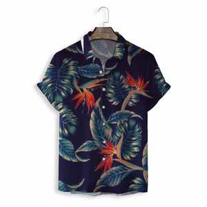 Camisas de Hombre con Estampado Tropical de Palmeras, Estilo Hawaiano, para Verano 2026, Camisas Casuales de Playa con Botones, Personalizables - Product Image 2