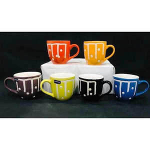 Ensemble de tasses à thé en céramique de couleur classique - Product Image 1