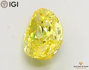 Diamante de Corte Pera de 4.00 Quilates, Cultivado en Laboratorio, Certificado por IGI, Color Amarillo Intenso, Claridad VS2, para Collar Solitario - Product Image 5