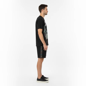Custom Streetwear Applique Boxy Heavyweight Two Piece <b>Shorts</b> Set Screen Printing Tee Distressed <b>Patch</b> T Shirt and <b>Shorts</b> Set - Product Image 5