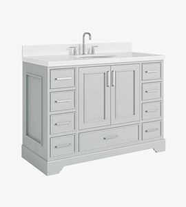 Mueble de Baño Mary de 48 Pulgadas Hecho a Medida, Solo Mueble con Lavabo Individual, 3 Opciones de Acabado, Fabricante OEM de Vietnam - Product Image 2