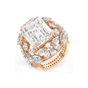 Bagues de fiançailles en diamant cultivé en laboratoire REYES HPHT CVD, or massif 14 carats, cadeau d'anniversaire de mariage, bijoux fins pour femmes - Product Image 1