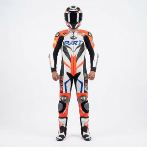 Combinaison de course Zonda Premium pour homme, 1 pièce, en cuir de vache véritable/cuir de kangourou, style MotoCP, combinaison de course sur circuit, niveau de protection 2 - Product Image 1