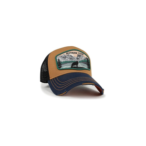 Gorra Trucker Bordada de los Grandes Montes Ahumados, de 6 Paneles, Ajustable, de Malla, Estilo Casual, Unisex para Adultos, Primavera Verano, para Actividades al Aire Libre - Product Image 2