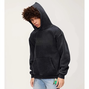 Heavyweight <b>Thick</b> <b>Fleece</b> Oversized Hoodie Back Custom Embroidery Logo Regular Sleeve Mens Sweatshirt Comfortable Durable - Product Image 3