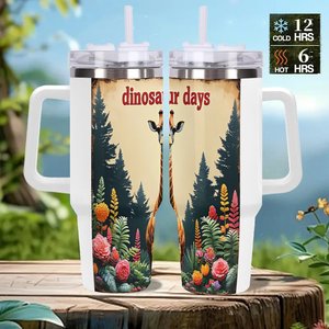 Vaso Personalizado de Acero Inoxidable de 40oz con Diseño de Jirafa para Eventos de Club de Lectura - Product Image 2