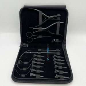 Pince à micro-anneaux la plus vendue, noire mate en acier inoxydable, kit d'outils pour extensions capillaires avec logo personnalisé, poids 300g - Product Image 4