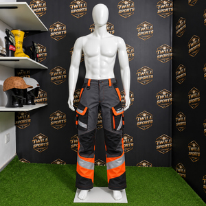 Men's <b>High</b> Visibility Reflective Work Pants with Cargo Pockets and Knee Reinforcement for Construction and Mining Use - Product Image 4