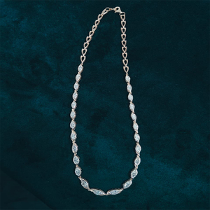 Collar de Diamantes Cultivados en Laboratorio Personalizado, Oro de 14k y 18k, Corte Natural, Elegante, Oscuro, de Lujo, para Mujer, Certificado por IGI, RIZTA JEWELS - Product Image 2