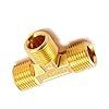 Conector en T de 3 Vías de Latón con Rosca NPT Macho de Alta Presión para Suministro de Agua, Medida en Pulgadas, Resistente a la Corrosión - Product Image 3