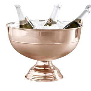 Elegant Stainless Steel Champagne Ice Bucket Round Pedestal Design For Party Beverage Cooling Rust Resistant - Product Image 3