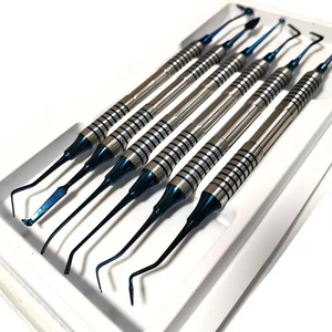 Juego de 6 Espátulas de Resina Compuesta Dental con Recubrimiento de Titanio y Mango Grueso, Instrumento de Odontología - Product Image 6